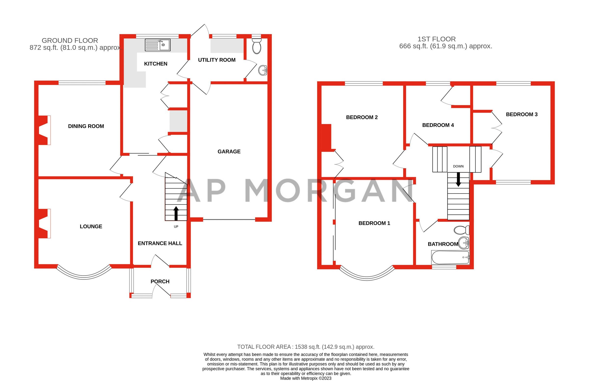 4 bed semidetached house for sale in Vicarage Road, Wollaston