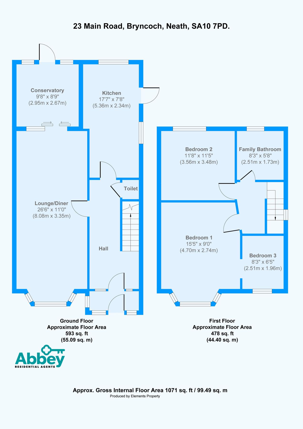 2 bed semidetached house for sale in Main Road, Bryncoch, Neath SA10