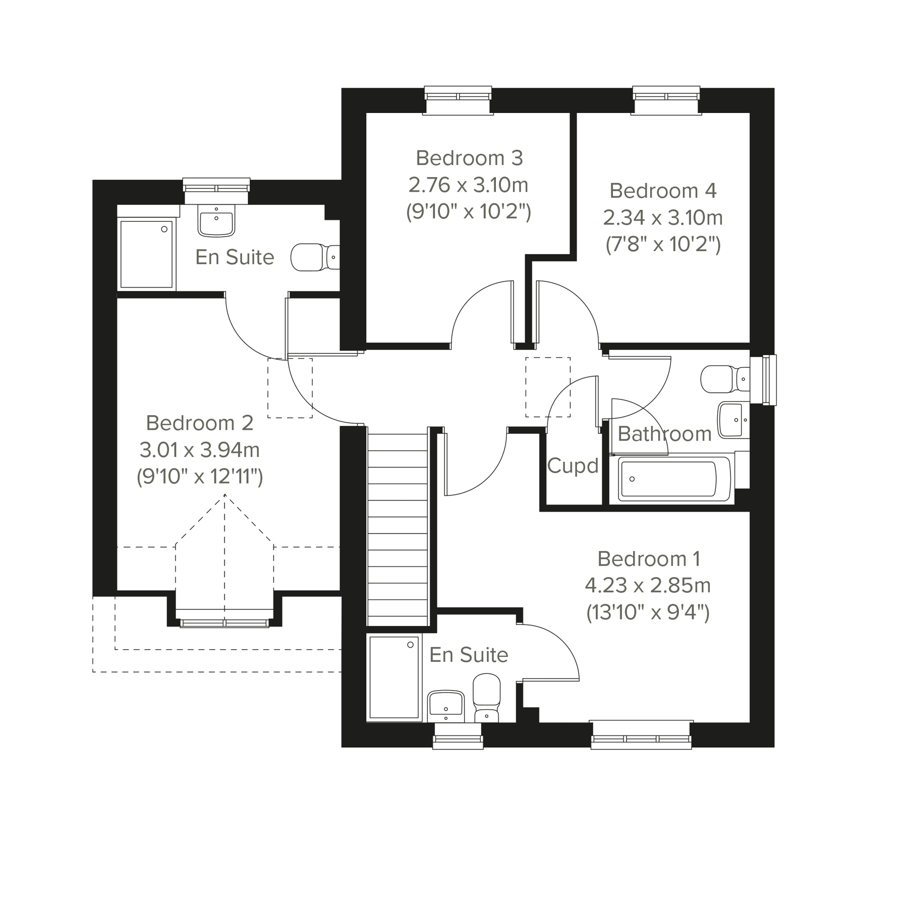 New home, 4 bed detached house for sale in "The Galloway Drive Through