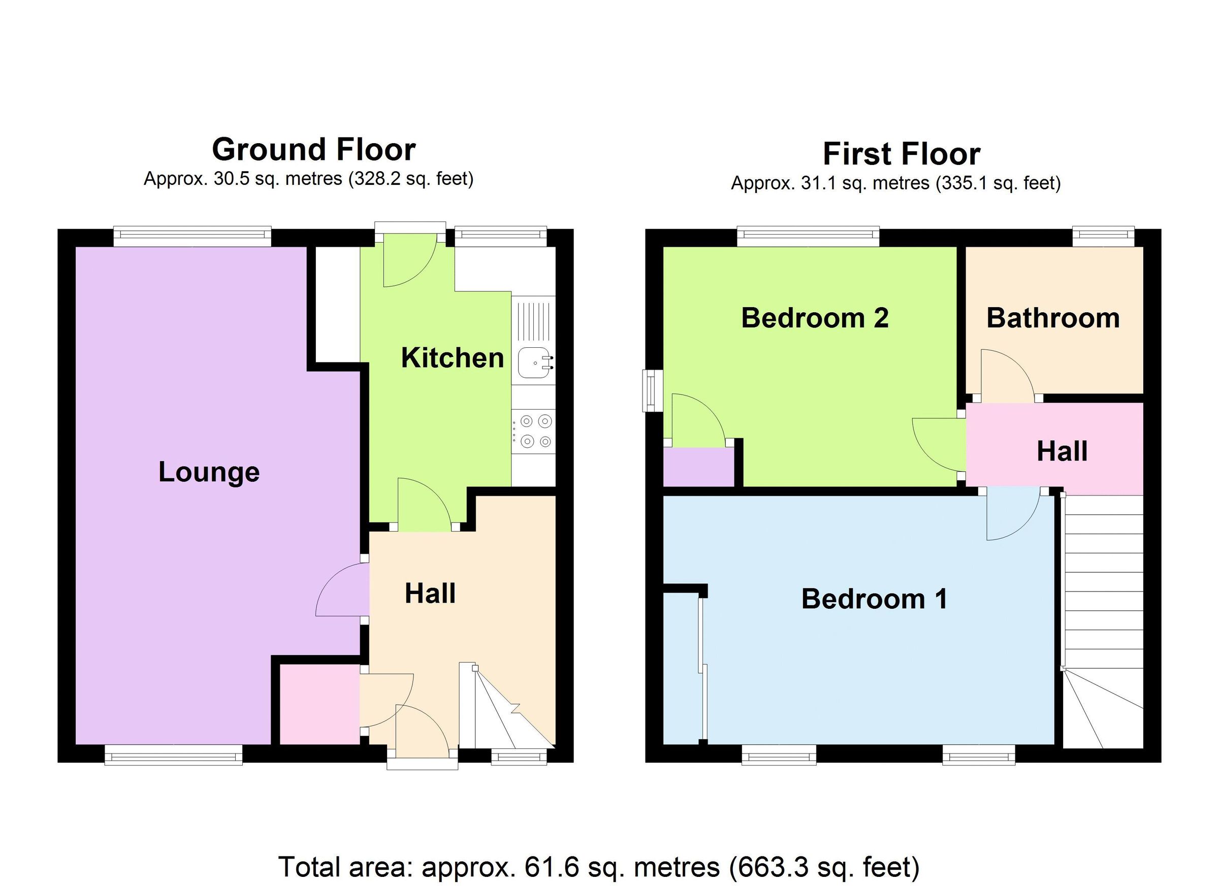 2 bed terraced house for sale in Churchill Road, Castletown, Thurso