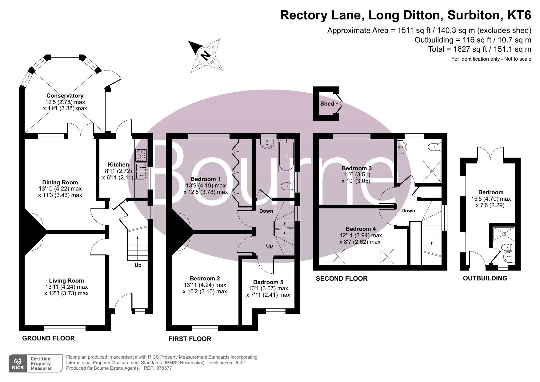 5 bed semidetached house for sale in Rectory Lane, Long Ditton