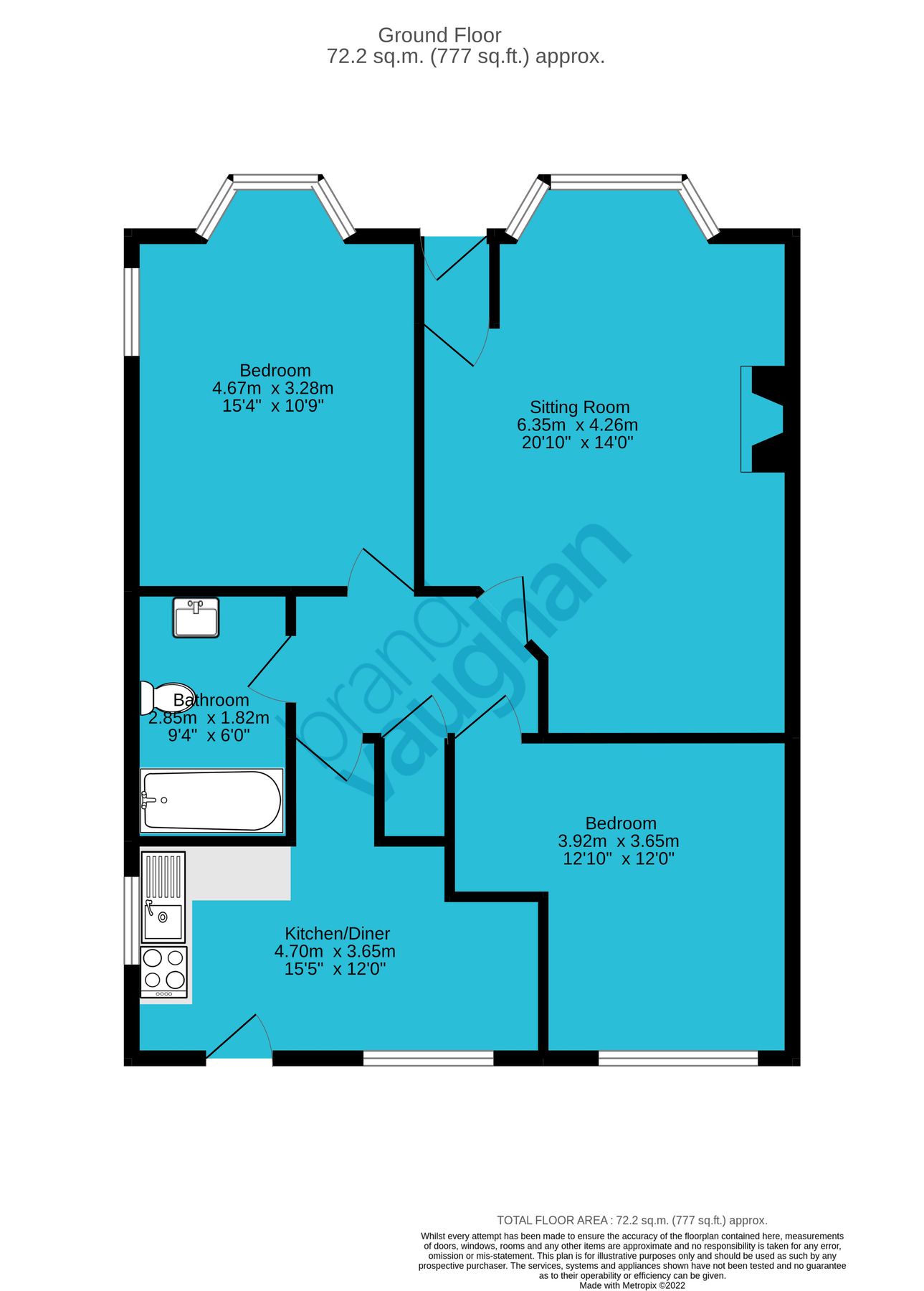 2 bed bungalow for sale in Lenham Avenue, Saltdean, Brighton, East