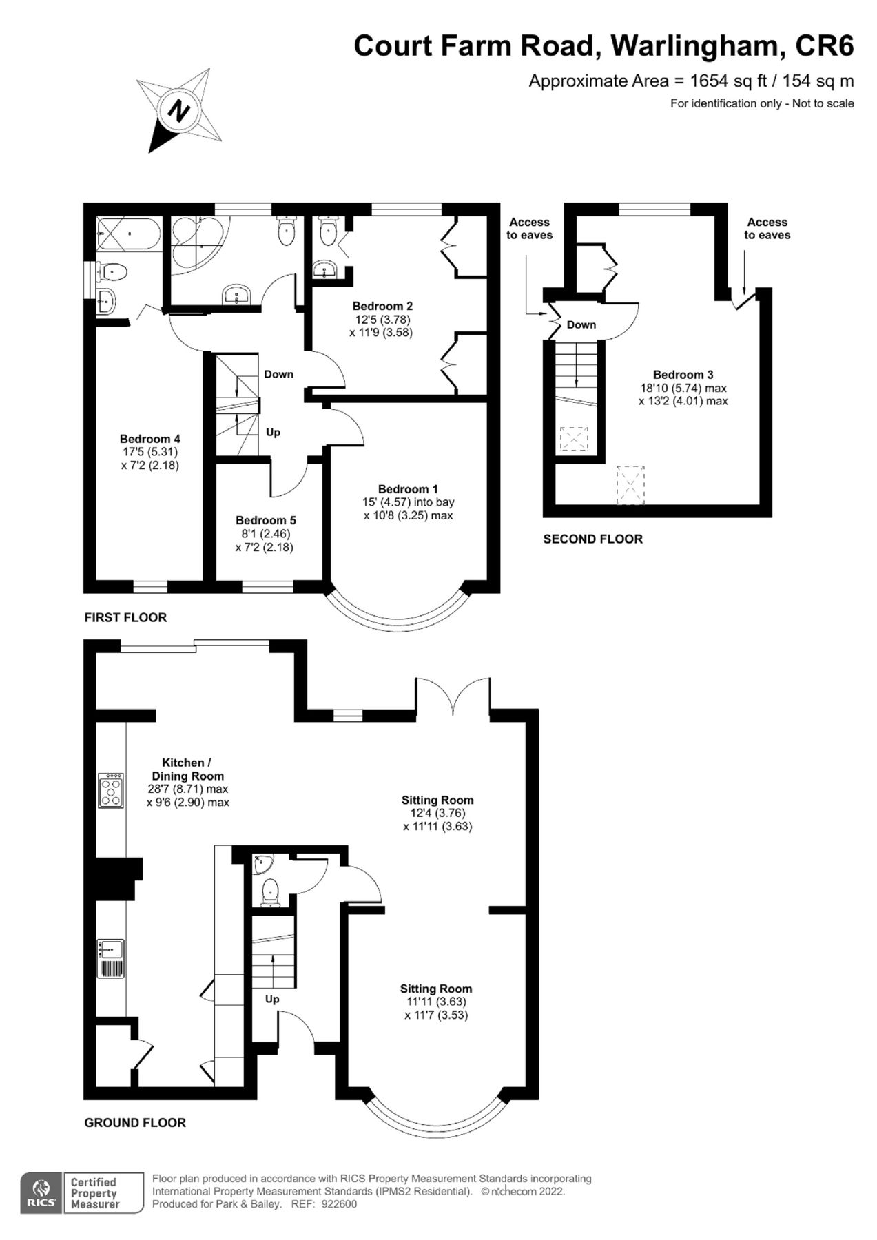 5 bed detached house for sale in Court Farm Road, Warlingham, Surrey