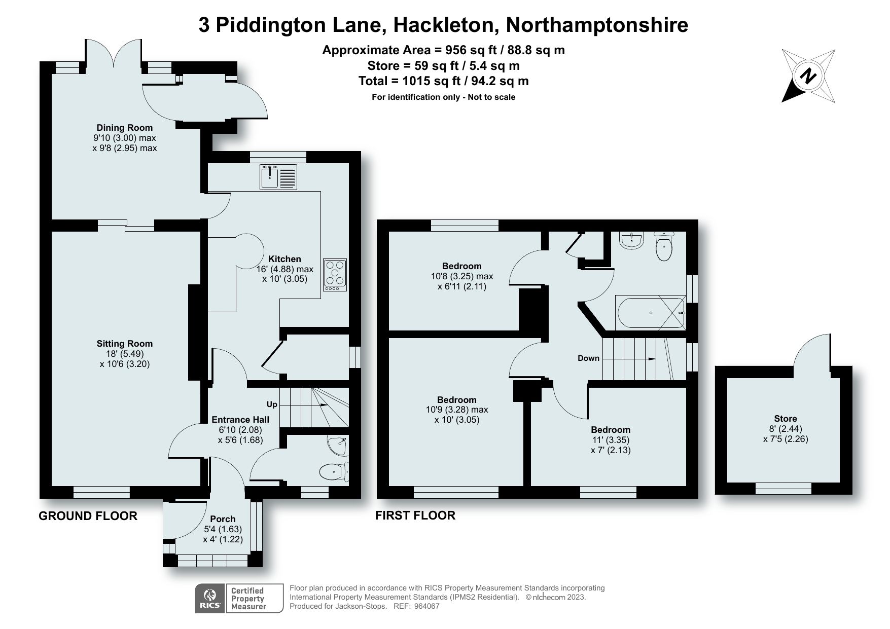 3 bed semidetached house for sale in Piddington Lane, Hackleton