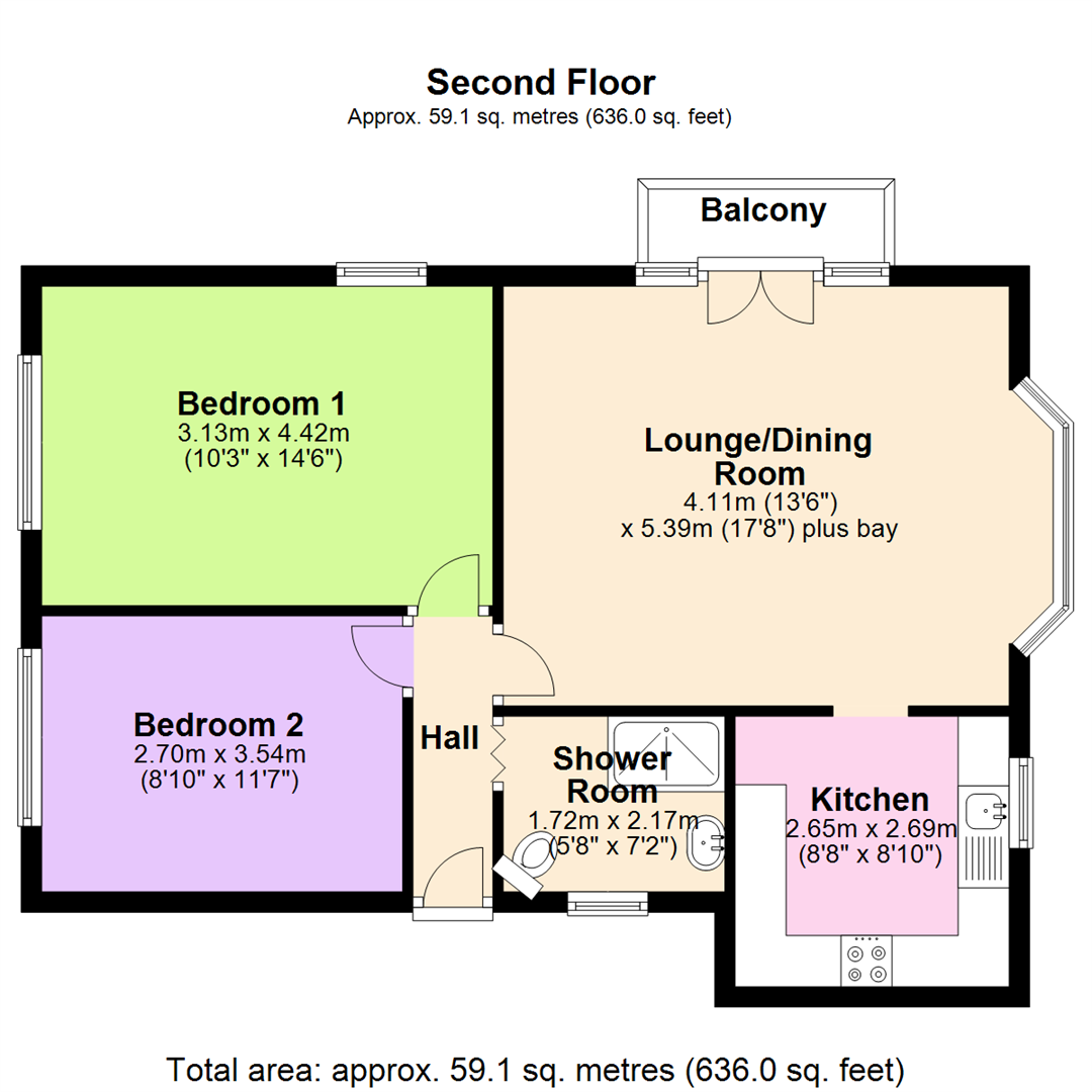 2 bed for sale in Belvoir Lodge, Whimsey Park, Carlton