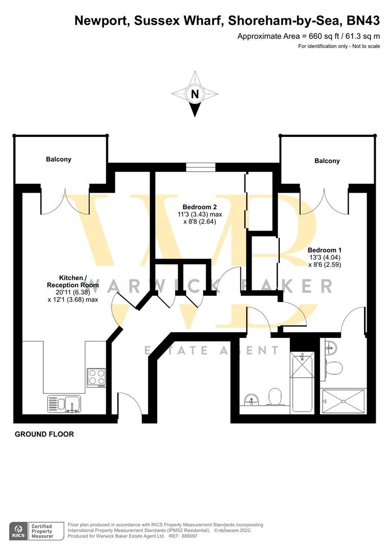 2 bed flat for sale in Sussex Wharf, ShorehamBySea BN43 Zoopla