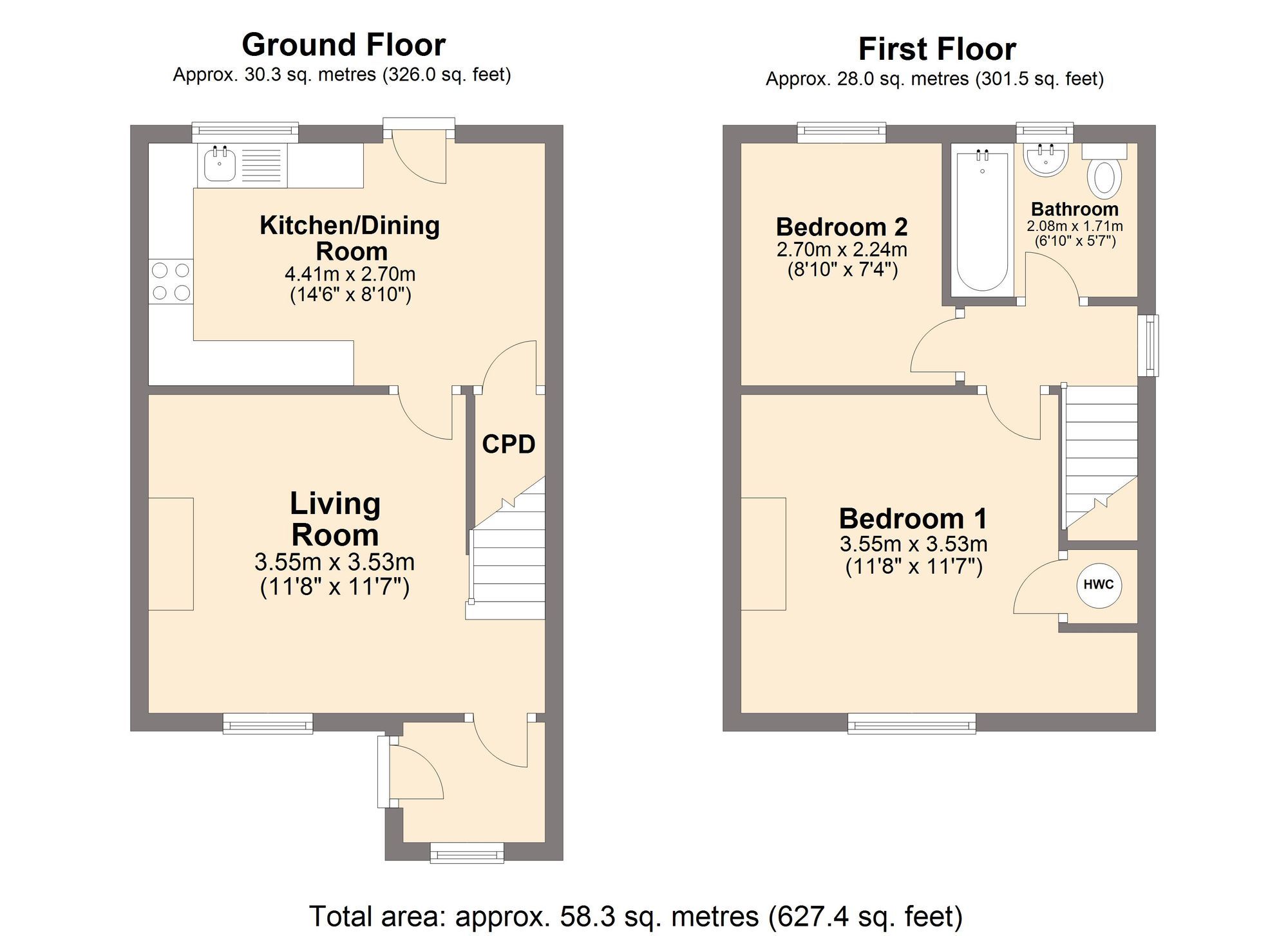 2 bed semidetached house to rent in Ivy Spring Close, Wingerworth S42