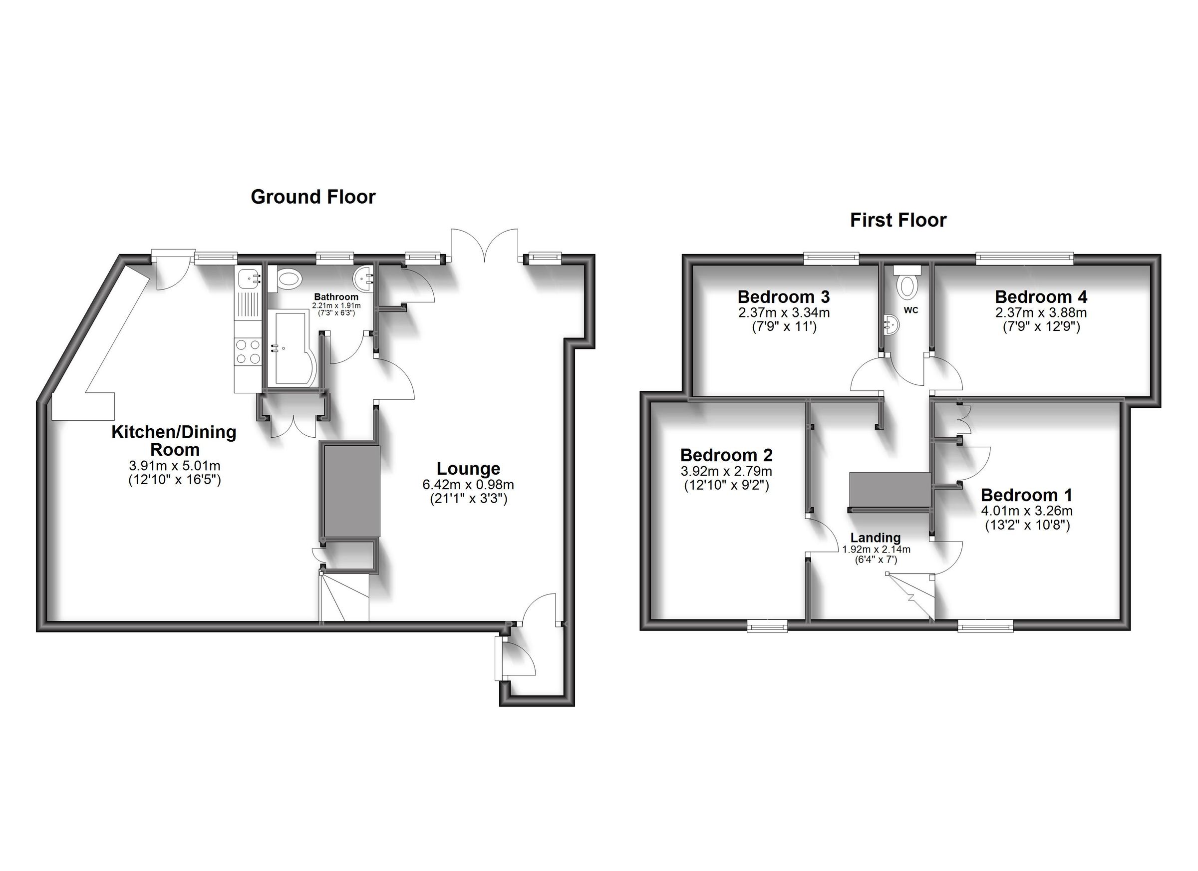 4 bed terraced house to rent in Seaview Heights, High Street, Dymchurch