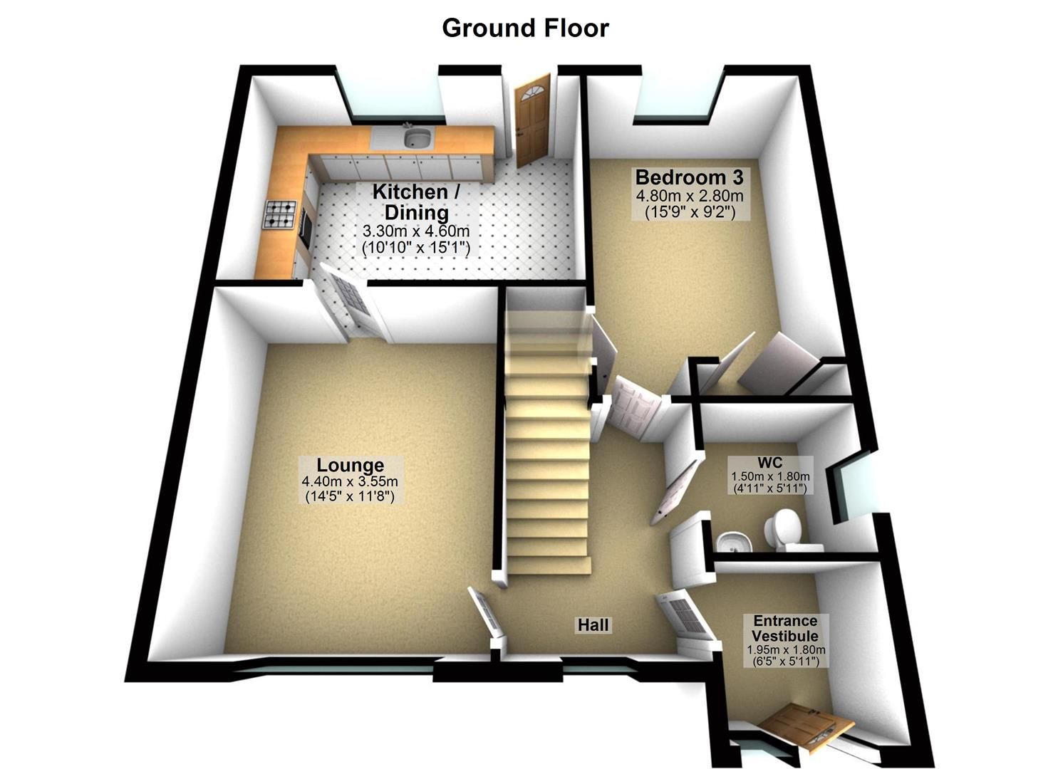 3 bed semidetached house for sale in Carn Elrig View, High Burnside