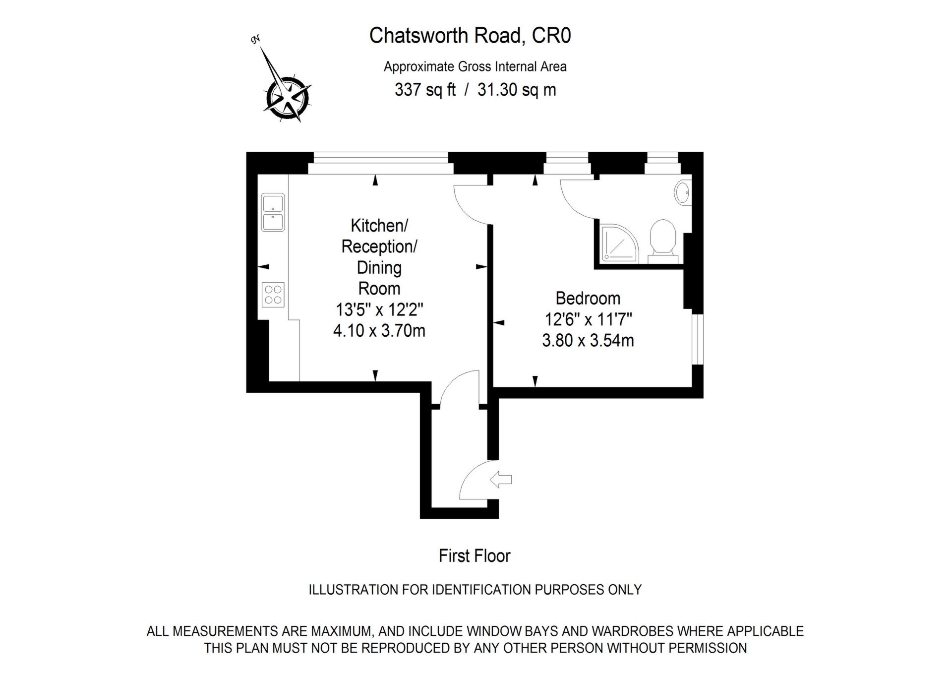 1 bed flat to rent in Chatsworth Road, Croydon CR0 Zoopla