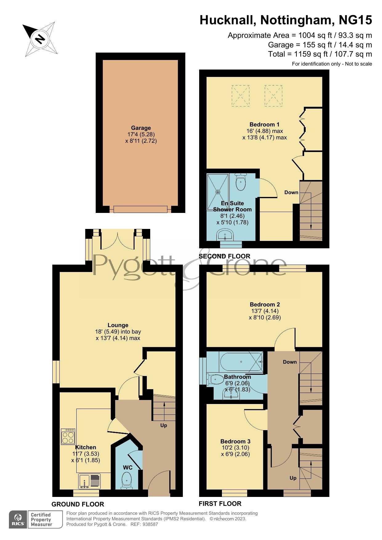 New home, 3 bed terraced house for sale in Kenbrook Road, Hucknall NG15
