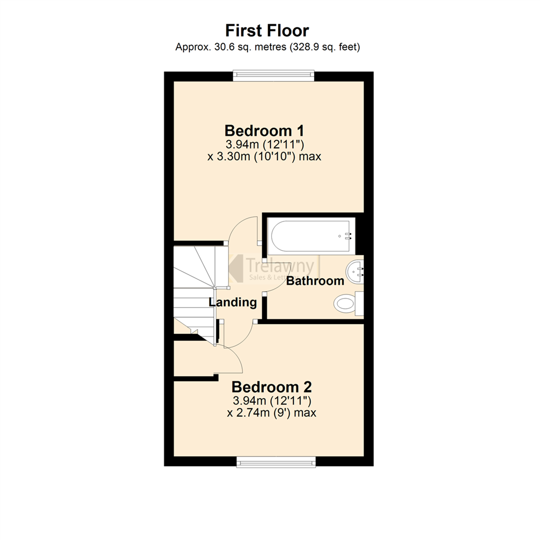 2 bed semidetached house for sale in Trenoweth Road, Swanpool