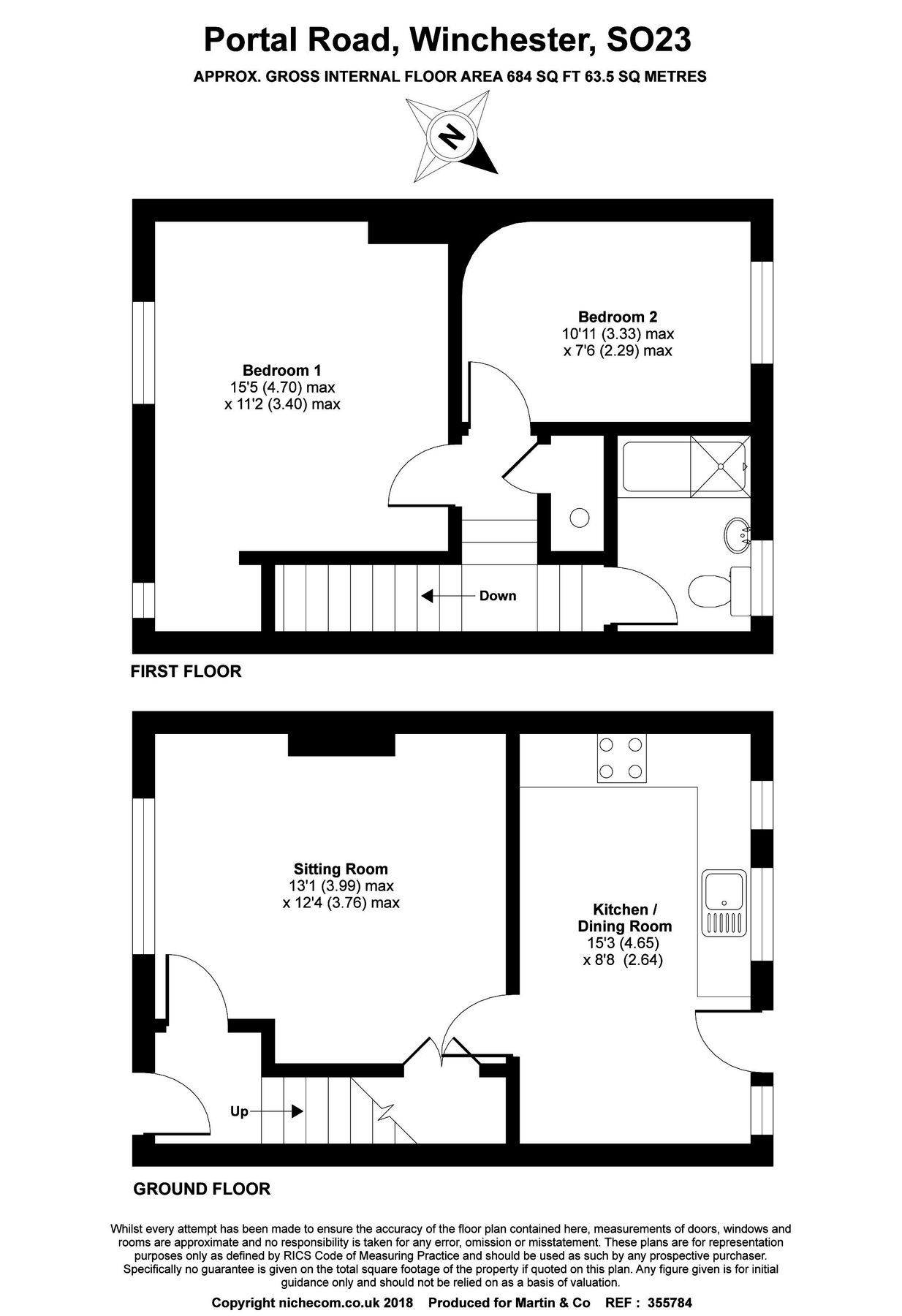 2 bed terraced house for sale in Portal Road, Winchester SO23 Zoopla