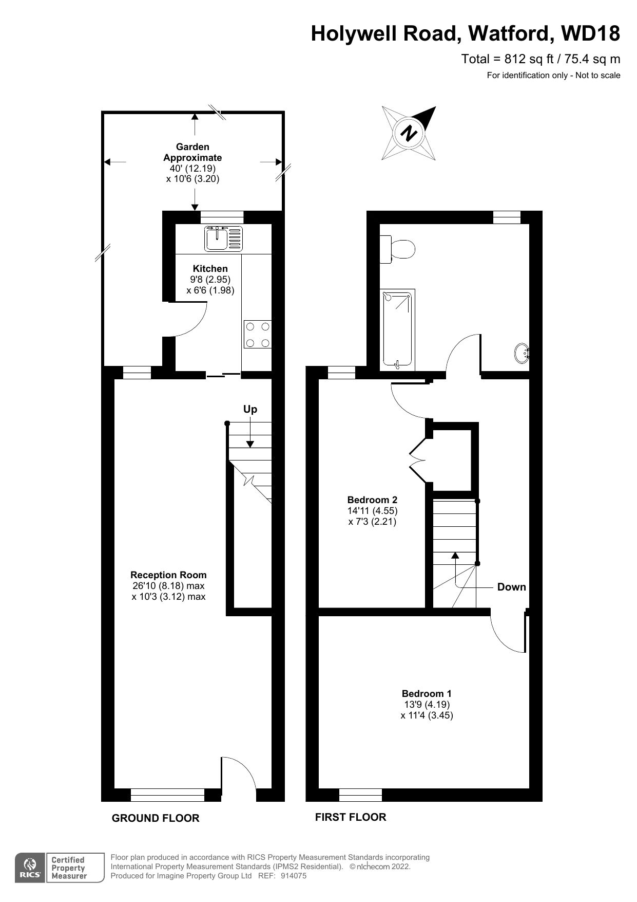 2 bed terraced house for sale in Holywell Road, Watford, Hertfordshire