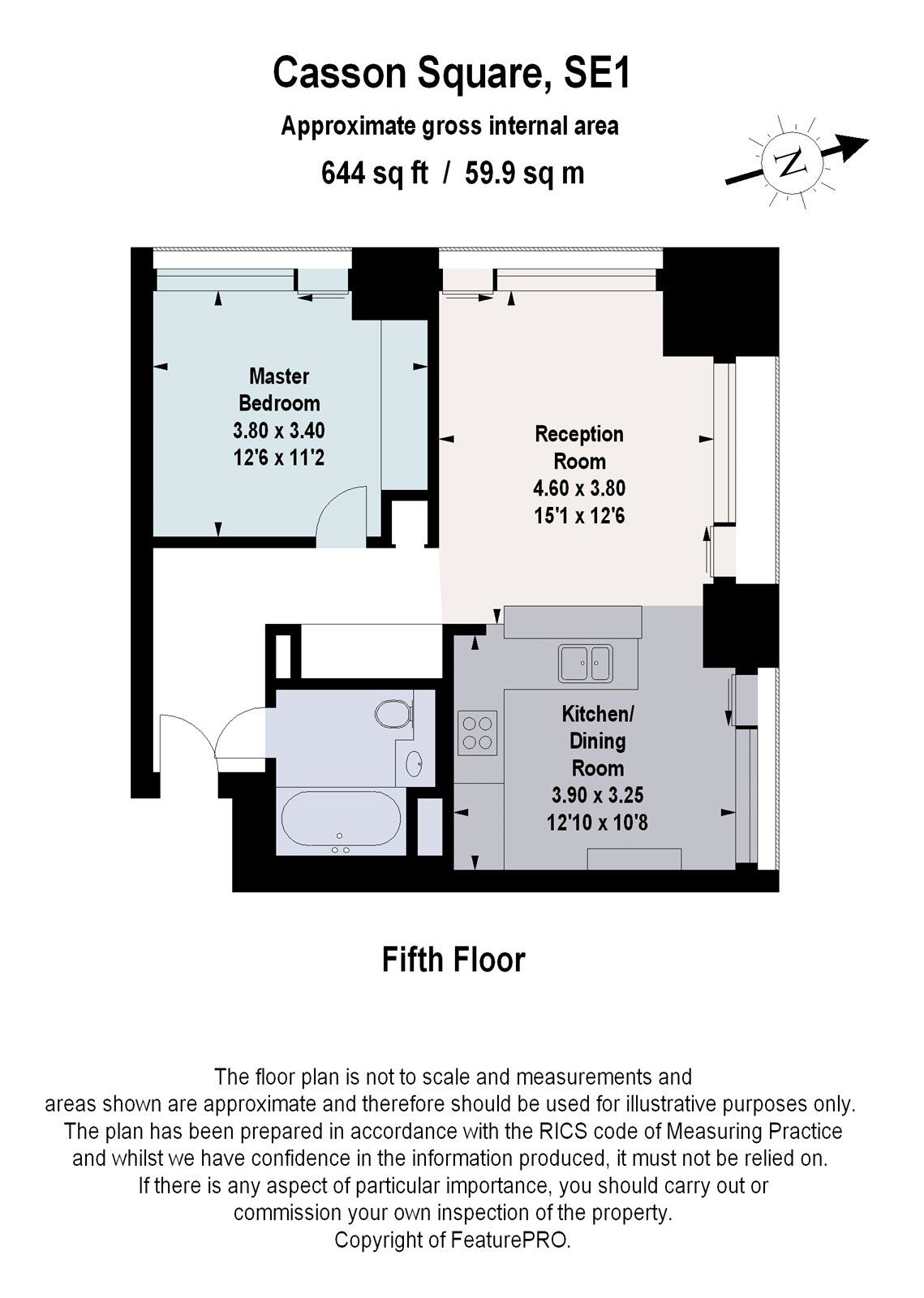 1 bed flat to rent in Casson Square, Waterloo, Southbank Place, London