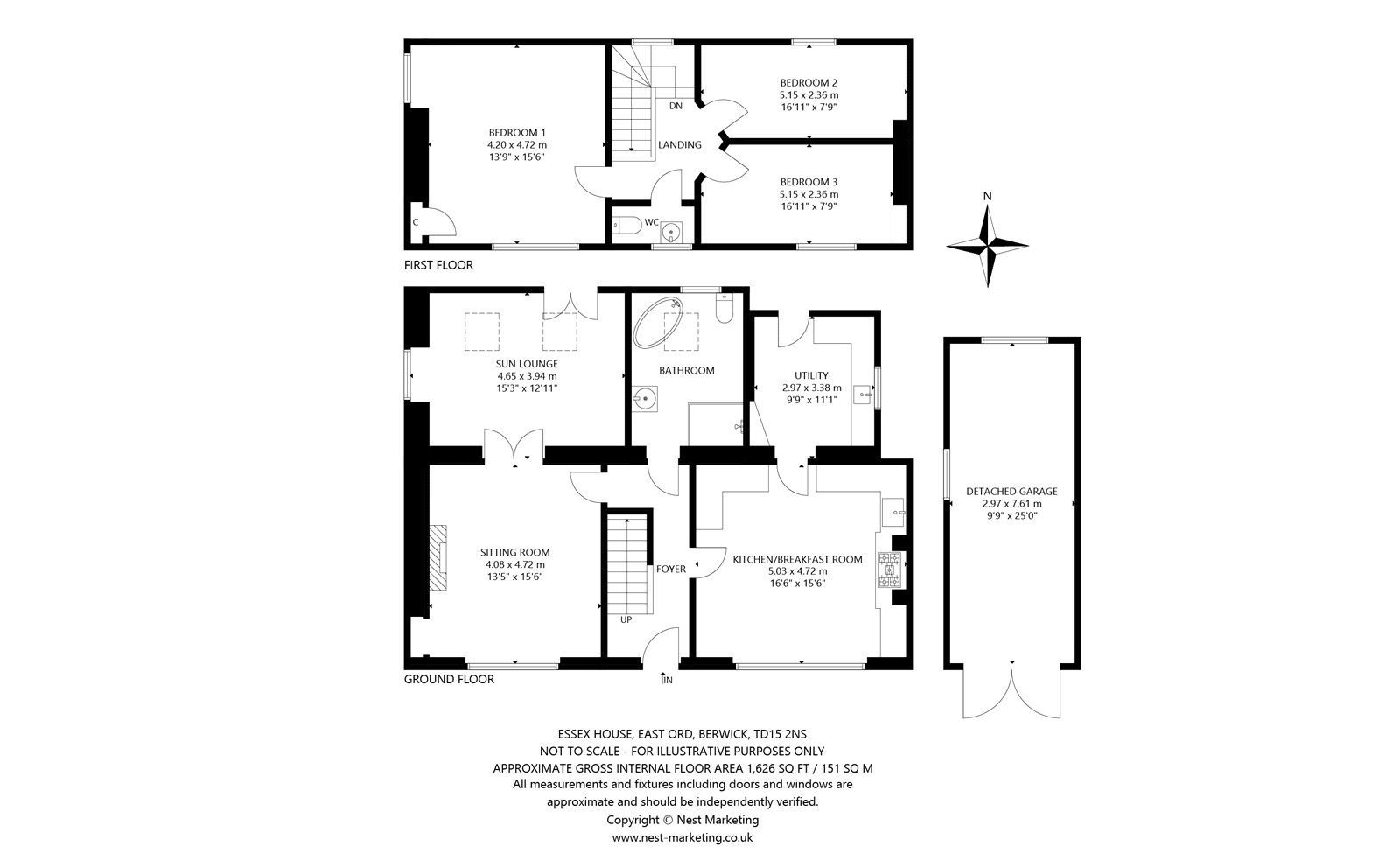 3 bed detached house for sale in Essex House, East Ord, BerwickUpon