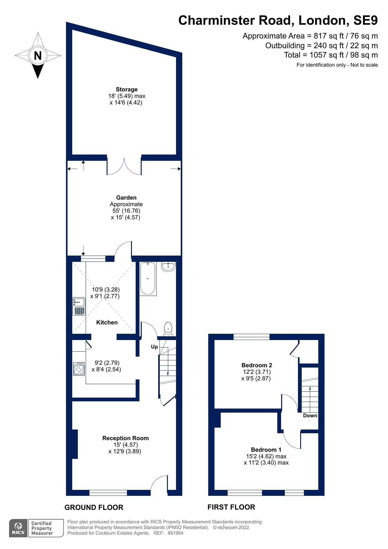2 bed terraced house for sale in Charminster Road, London SE9 Zoopla