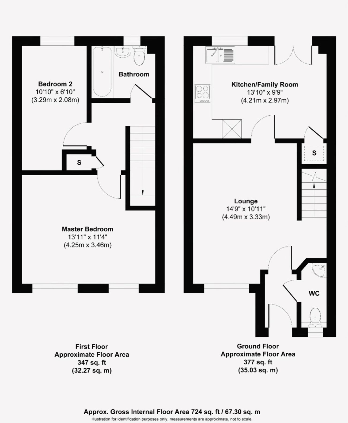 2 bed terraced house for sale in Clement Drive, Airdrie, Lanarkshire