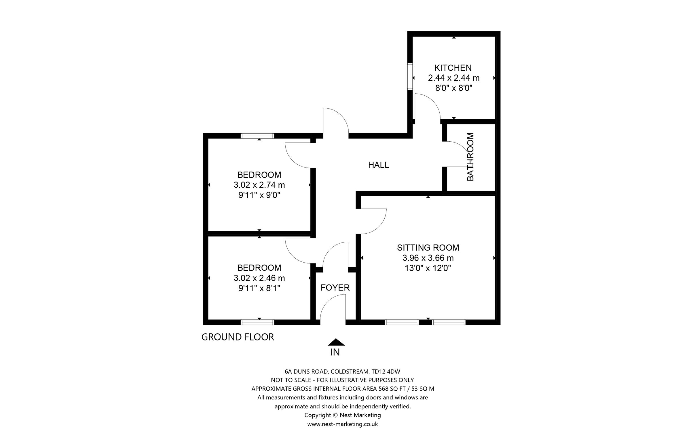 2 bed flat for sale in Duns Road, Coldstream, Berwickshire TD12 Zoopla