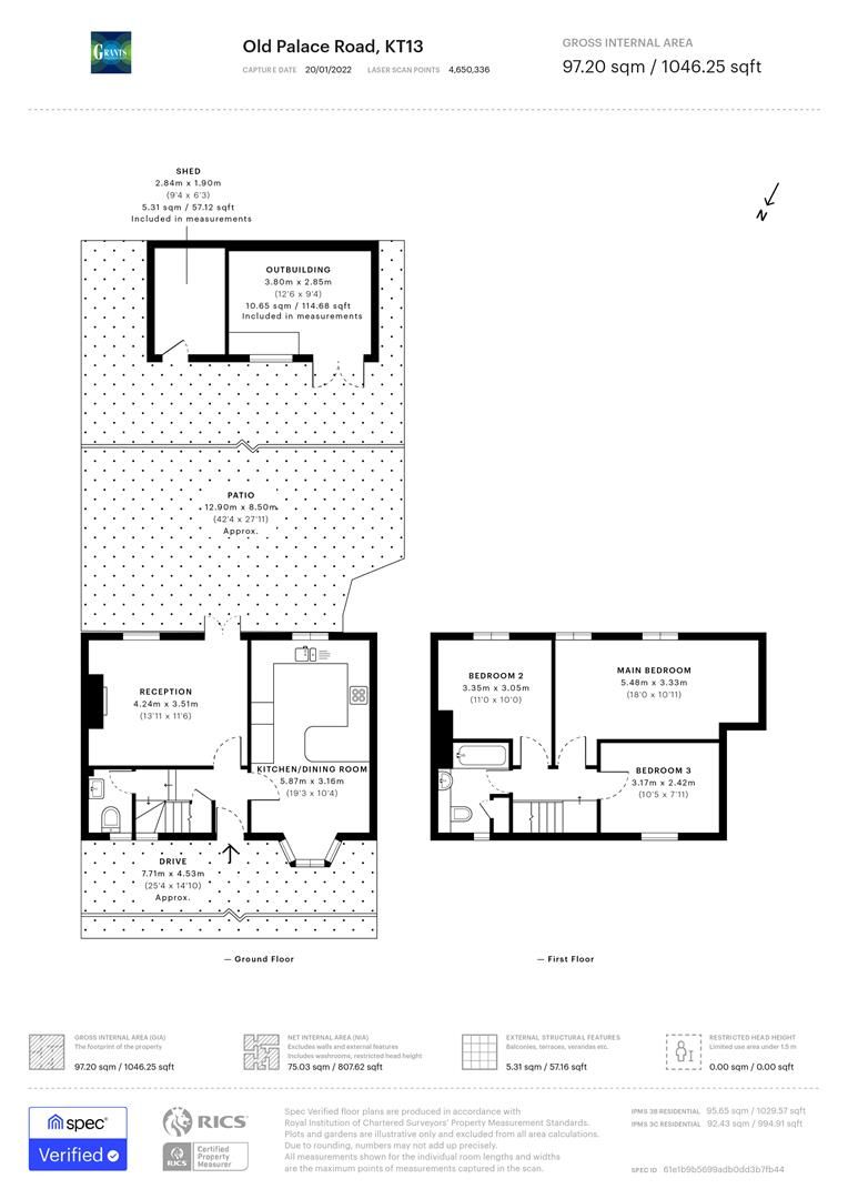 3 bed property for sale in Old Palace Road, Weybridge KT13 Zoopla