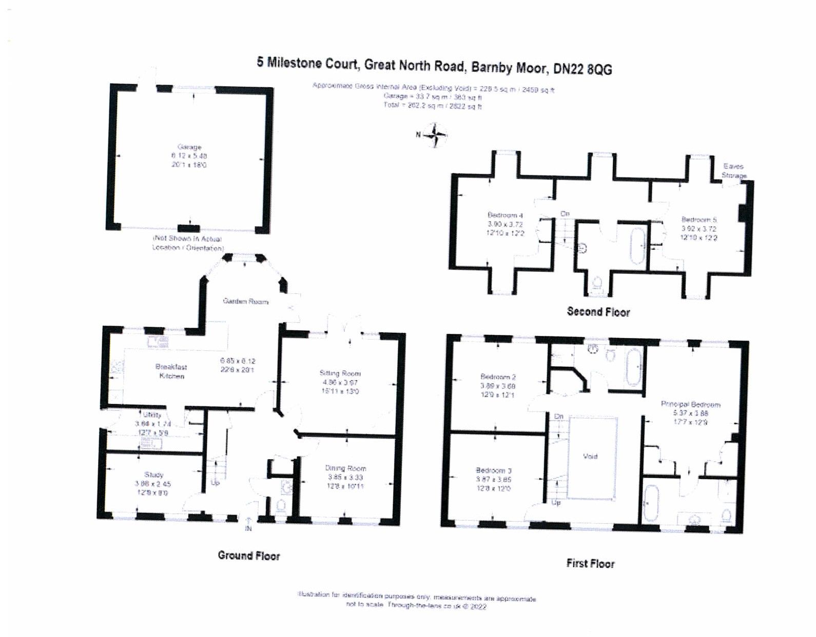 5 bed detached house for sale in Milestone Court, Great North Road