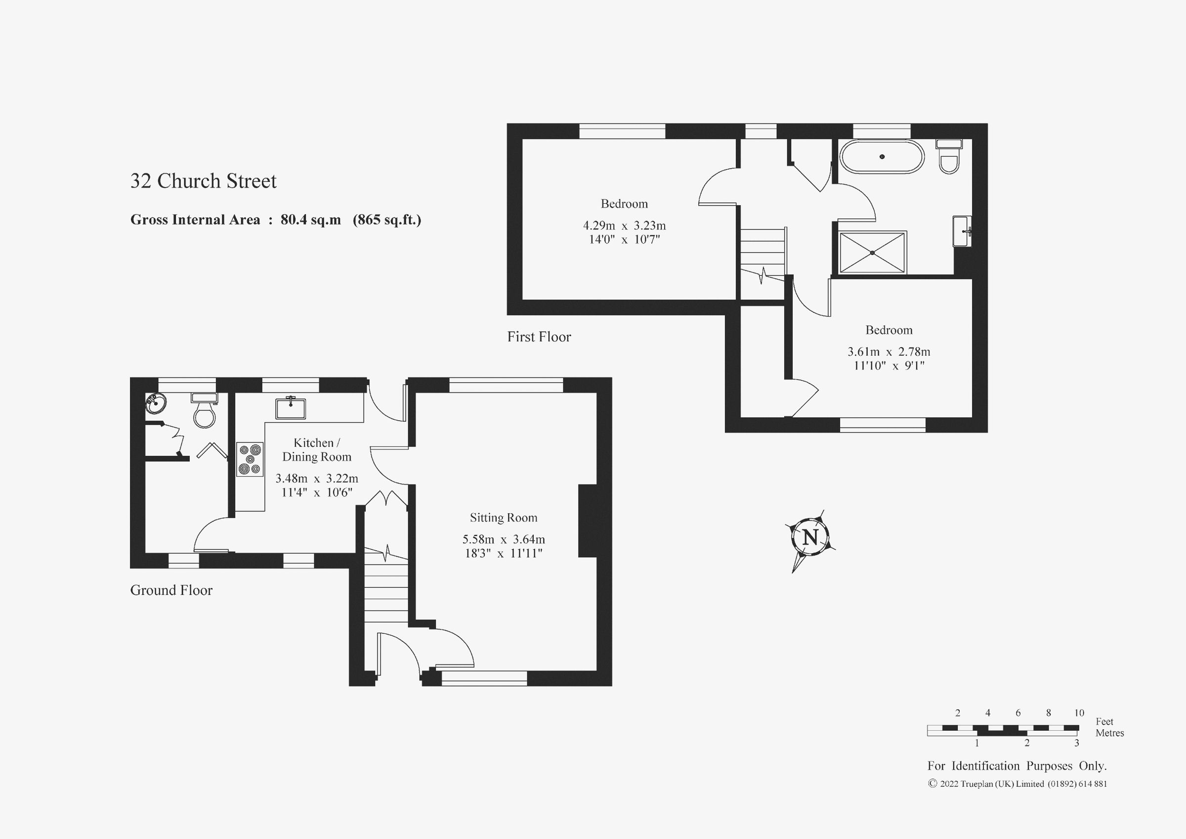 2 bed semidetached house for sale in Church Street, Edenbridge TN8
