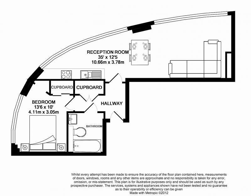 1 bed flat for sale in Ontario Tower, Fairmont Avenue, Canary Wharf E14