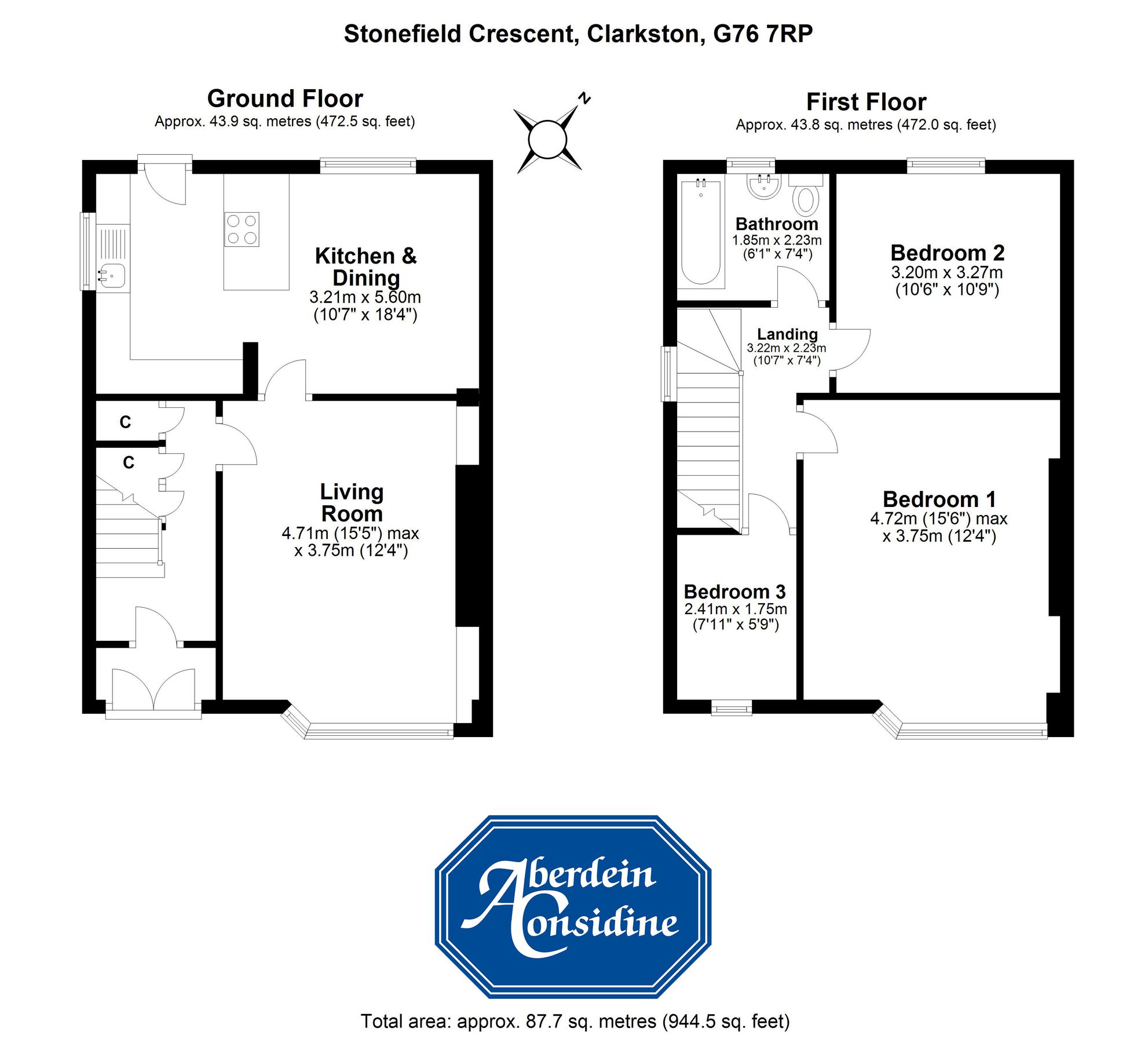 3 bed semidetached house for sale in Stonefield Crescent, Clarkston