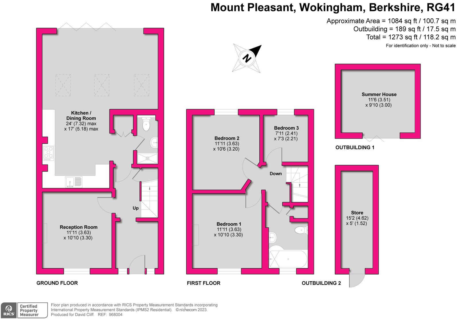 3 bed semidetached house for sale in Mount Pleasant, Wokingham