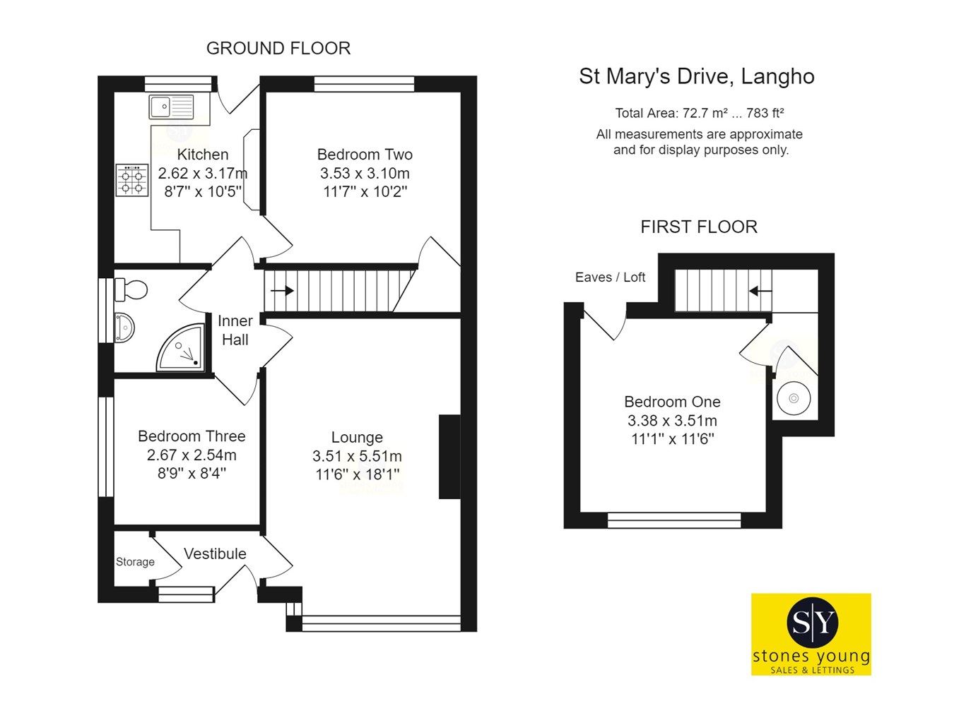 3 bed semidetached house for sale in St Marys Drive, Langho, Blackburn