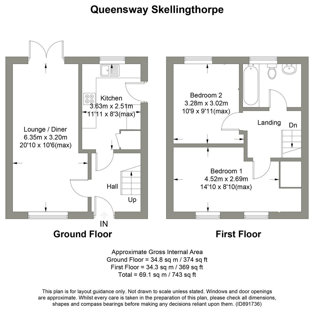 2 bed semidetached house for sale in Queensway, Skellingthorpe
