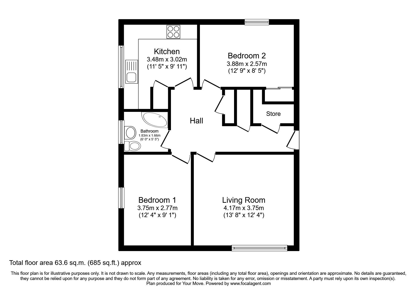 2 bed flat to rent in Dougray Place, Barrhead, Glasgow, East
