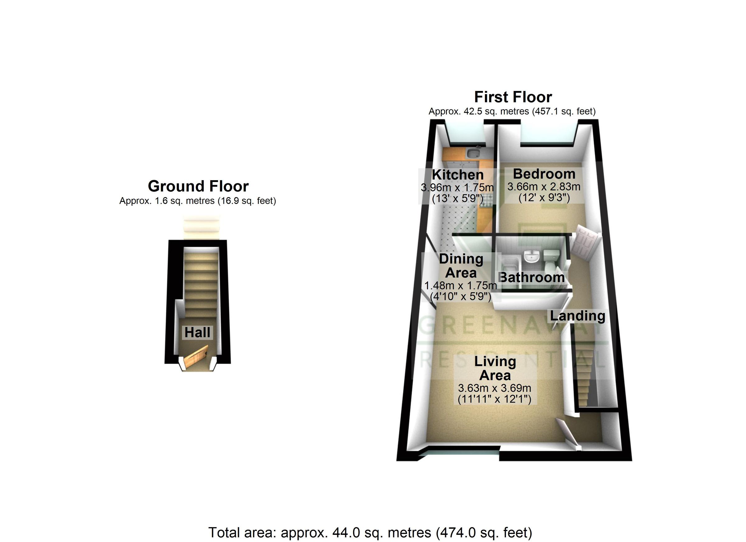 1 bed flat to rent in Timberlands, Broadfield, Crawley, West Sussex