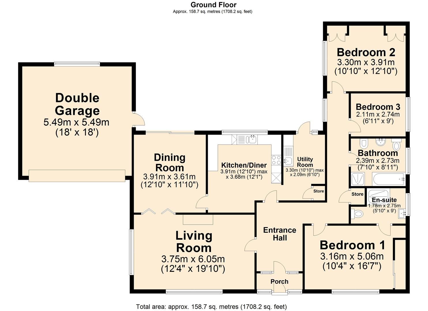 3 bed detached bungalow for sale in Elm Tree Drive, Wingerworth