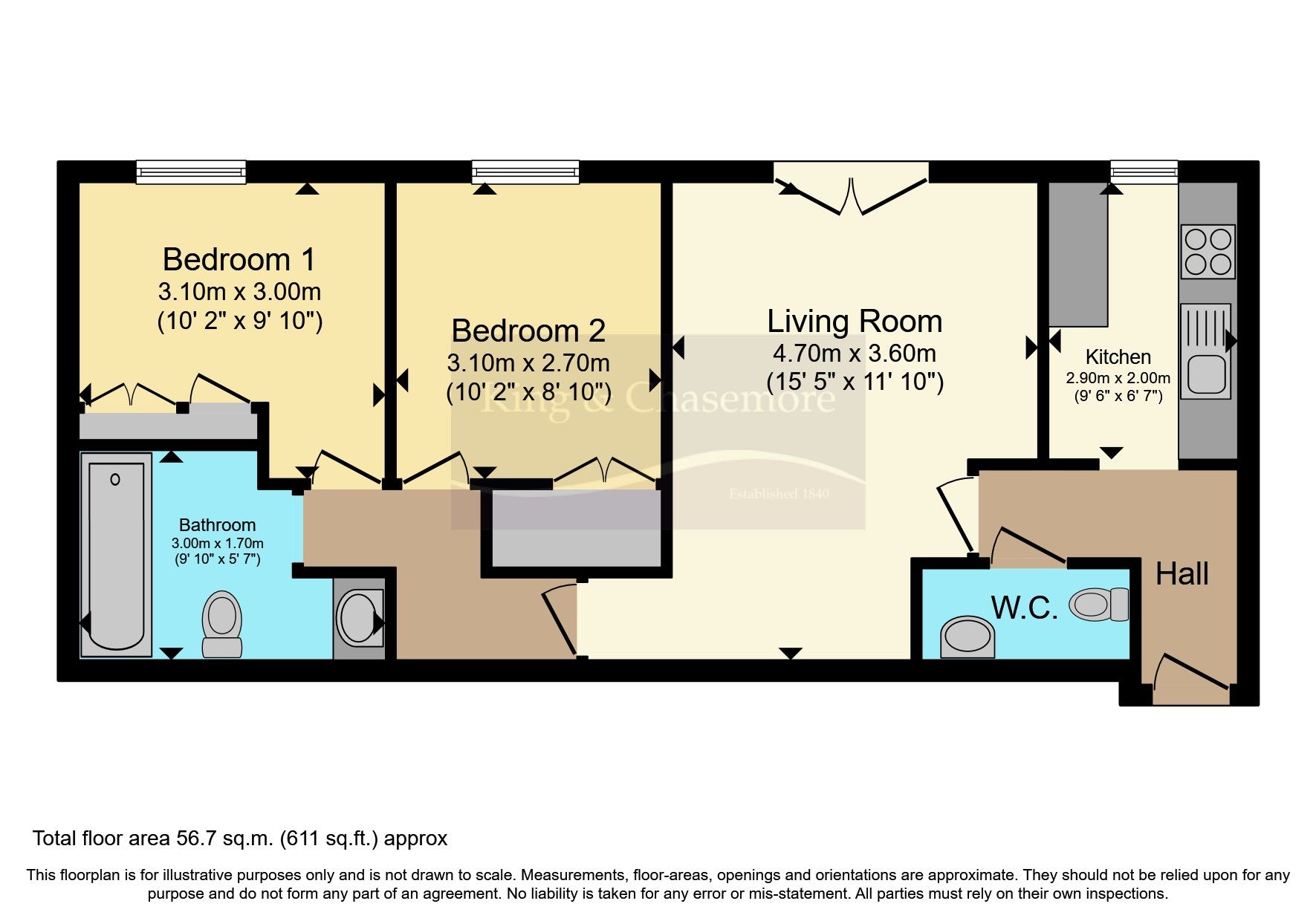 2 bed flat for sale in Heathfield Green, Midhurst, West Sussex GU29