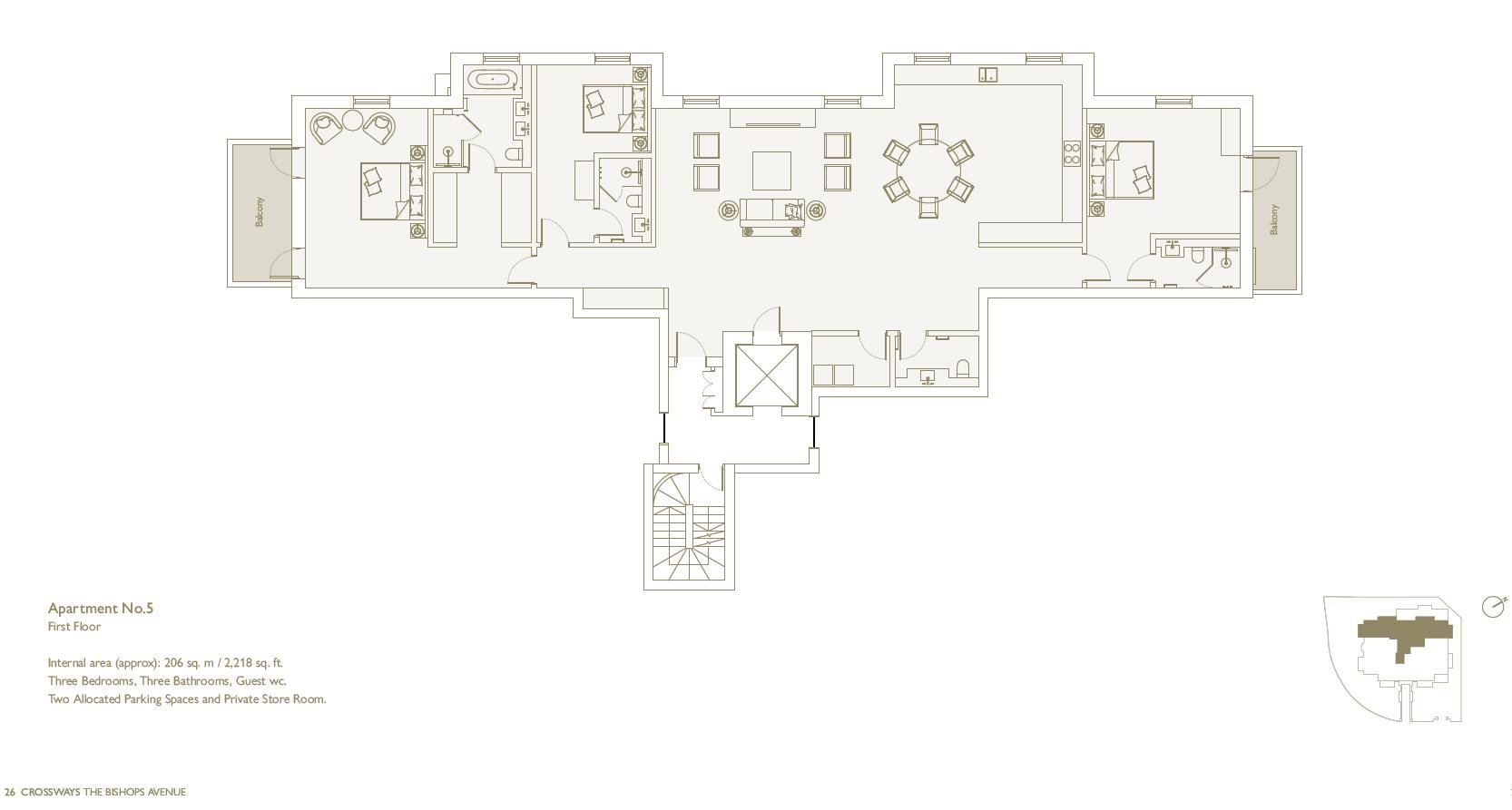New home, 3 bed flat for sale in Crossways, The Avenue N2 Zoopla