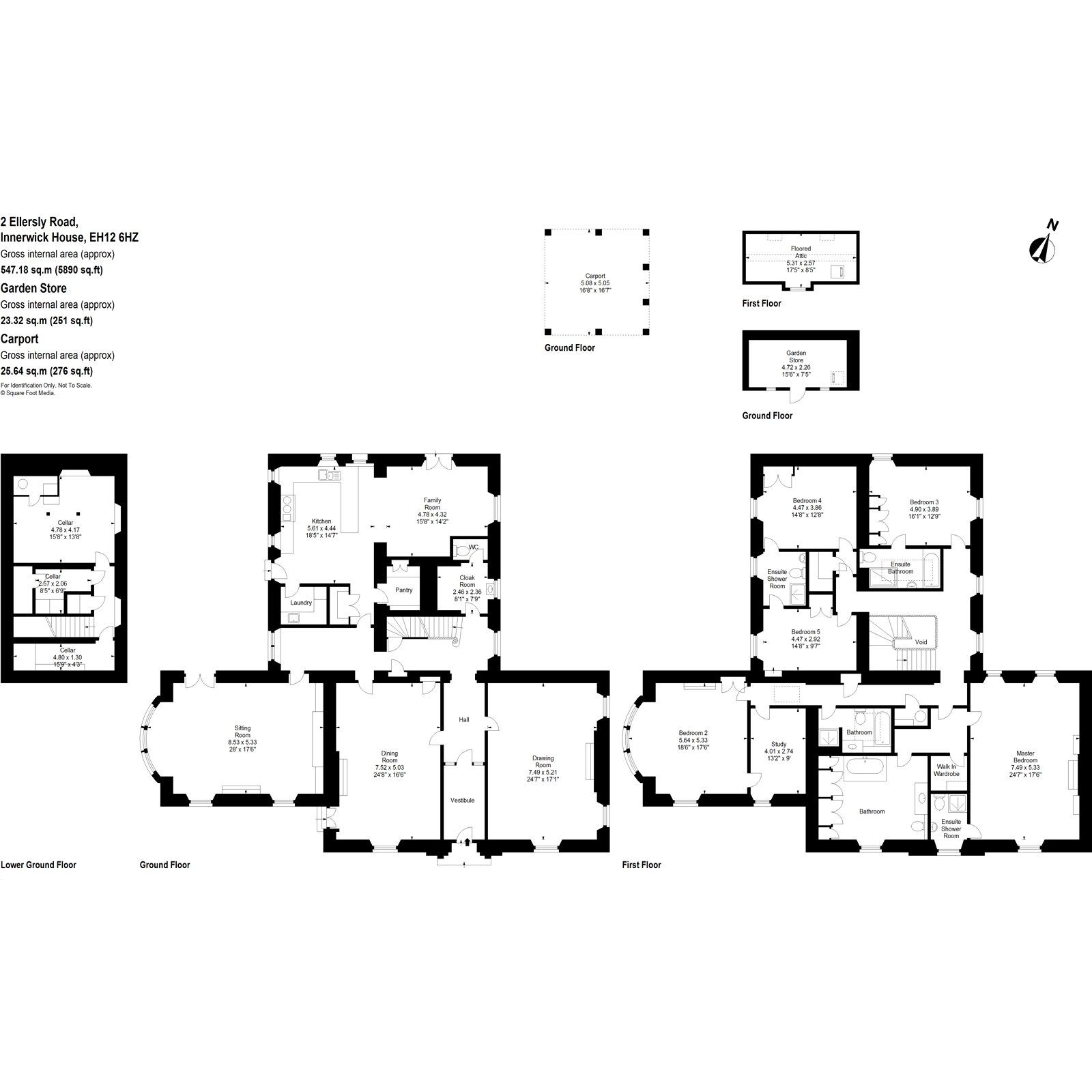 8 bed detached house for sale in Innerwick House, 2 Ellersly Road