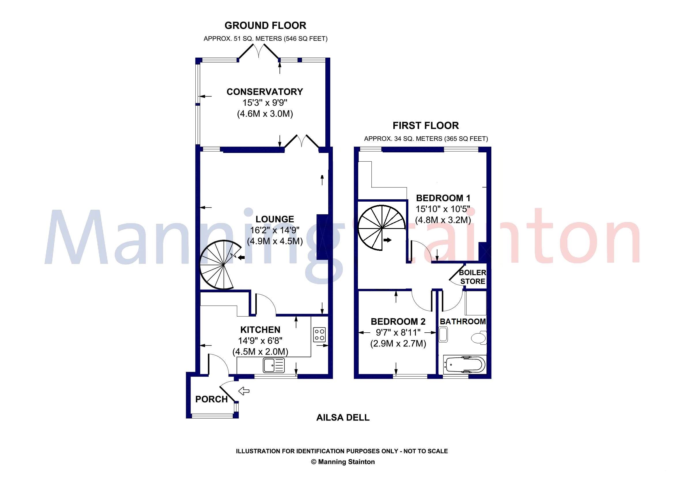2 bed terraced house for sale in 3A Ailsa Dell, Howley Mill Lane