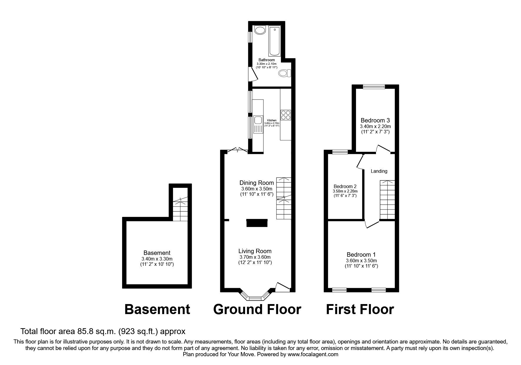 3 bed terraced house for sale in King William Road, Gillingham, Kent