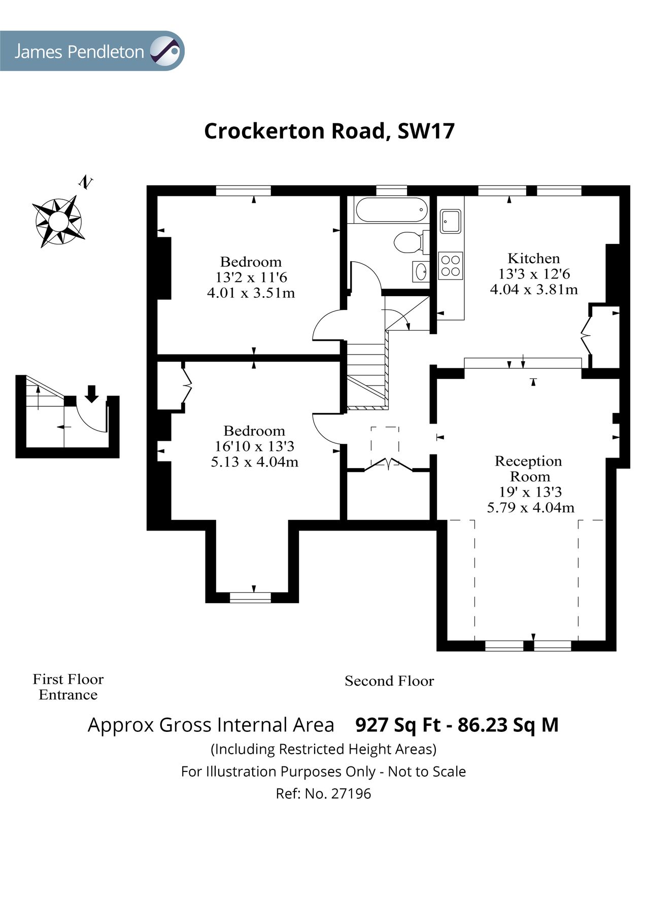 2 bed flat to rent in Crockerton Road, Wandsworth Common, London SW17
