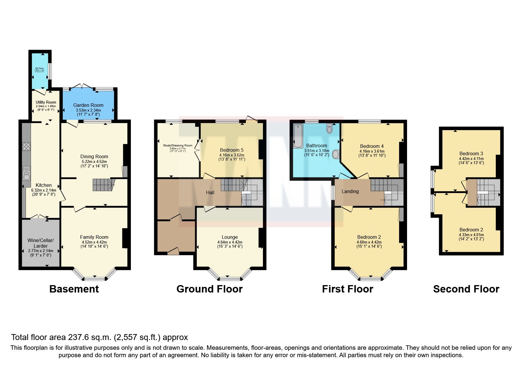 5 bed semidetached house for sale in Windmill Street, Gravesend, Kent