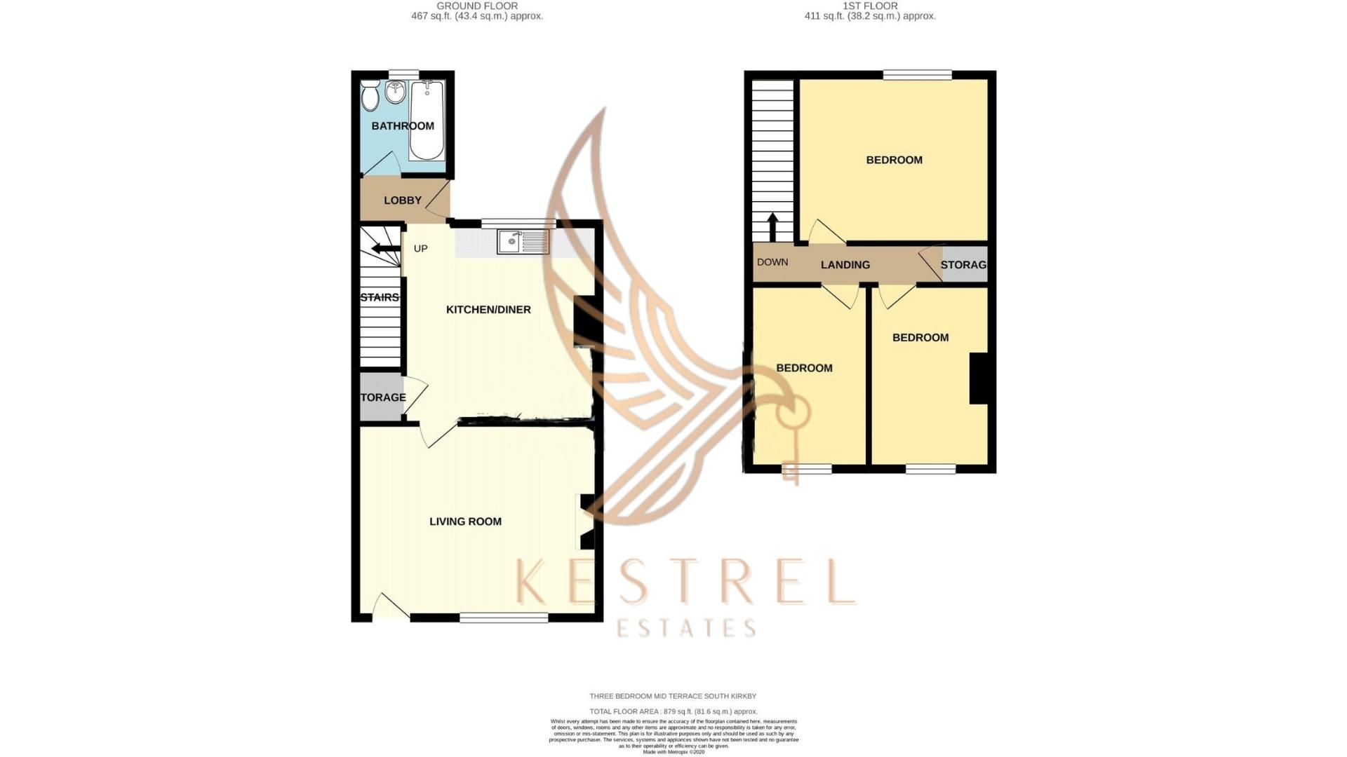 3 bed terraced house to rent in Mill Lane, South Kirkby, Pontefract WF9