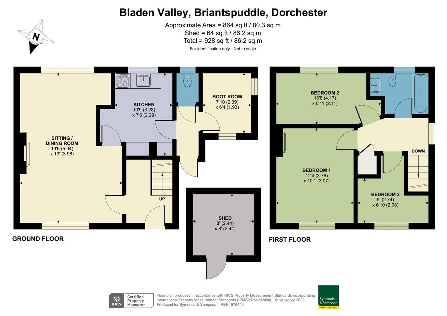 3 bed end terrace house for sale in Bladen Valley, Briantspuddle