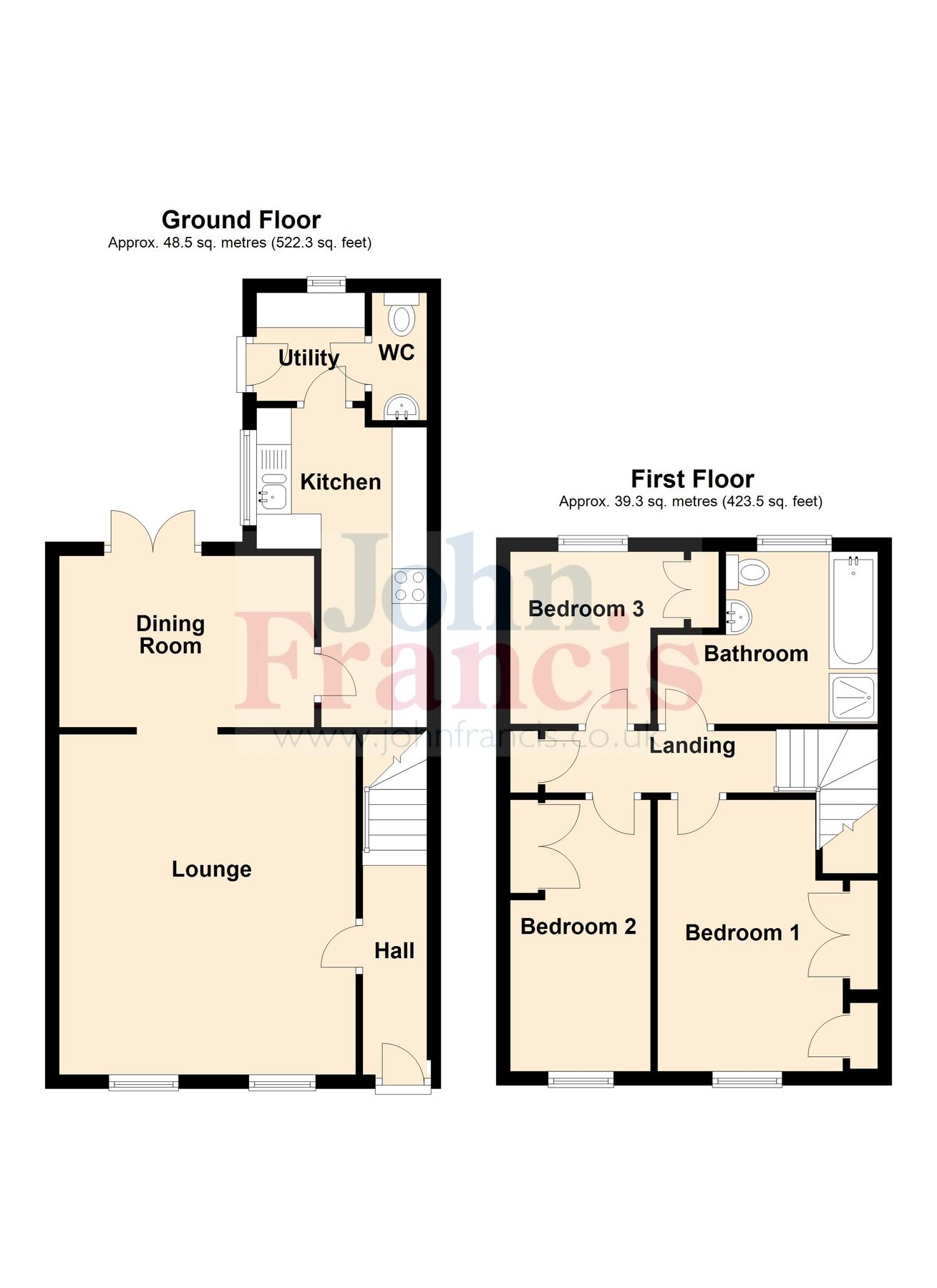 3 bed terraced house for sale in High Street, Abergwili, Carmarthen