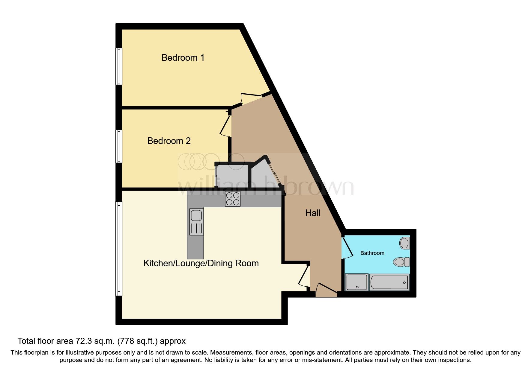 2 bed flat for sale in Great North Road, Brookmans Park, Hatfield AL9