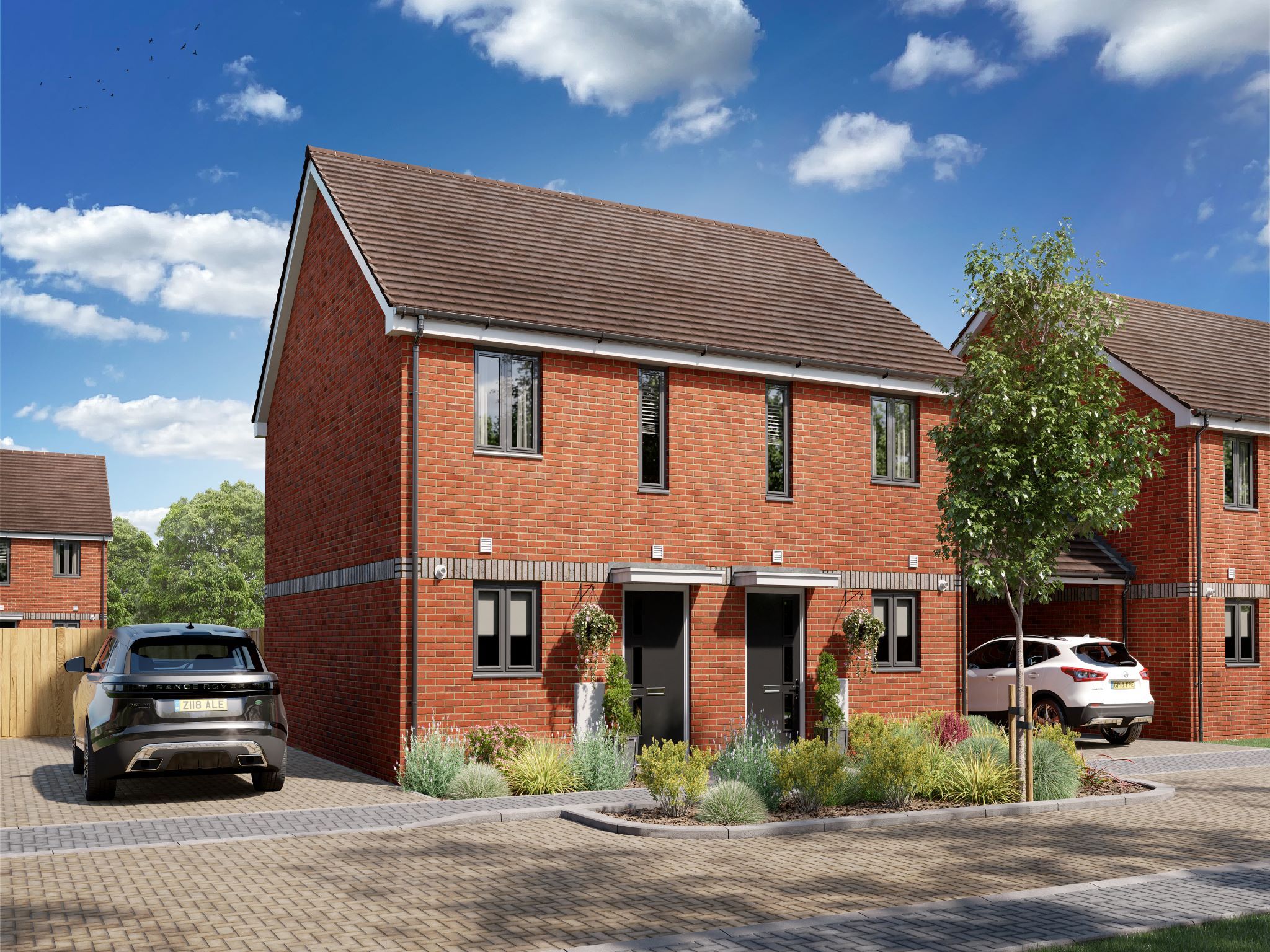 New home, 2 bed terraced house for sale in "The Alnmouth" at Haverhill Road, Little Wratting