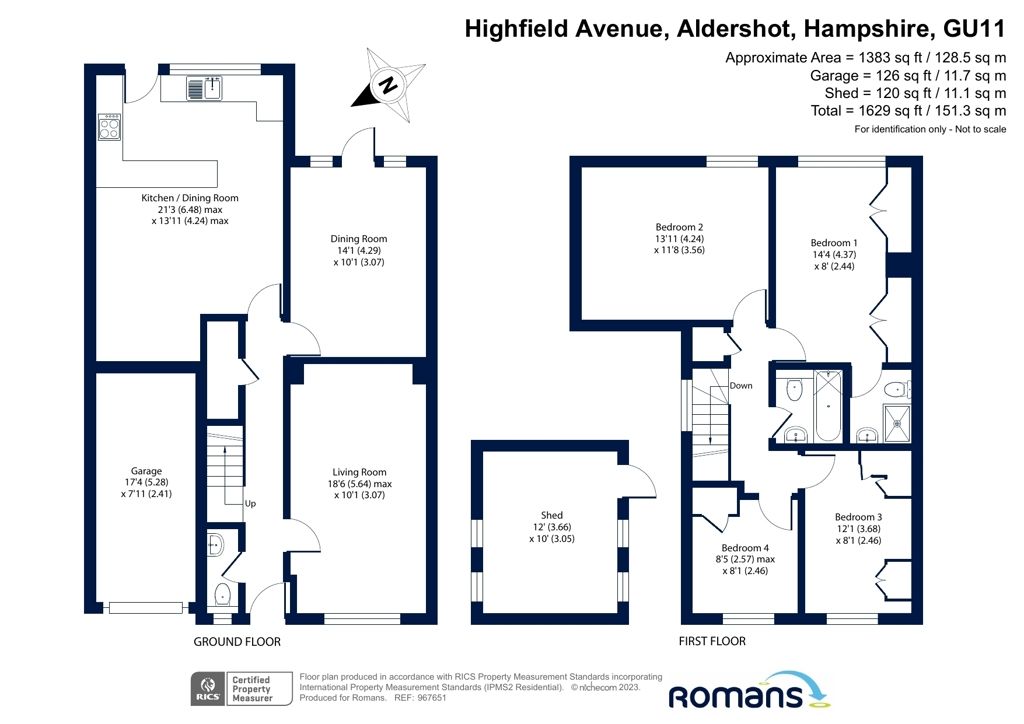 4 bed semidetached house for sale in Highfield Avenue, Aldershot