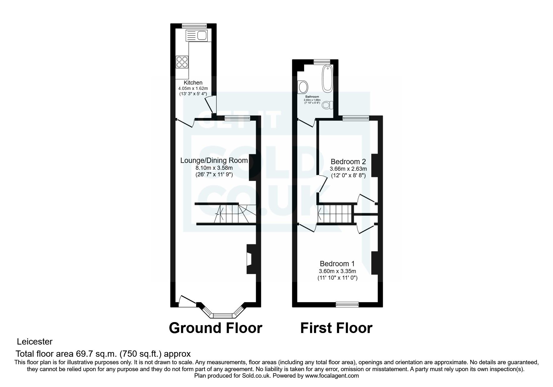 2 bed terraced house for sale in Cropston Road, Anstey, Leicester