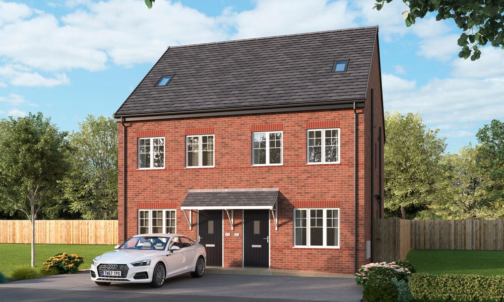 New home, 3 bed semidetached house for sale in Chesterfield Road, Holmewood, Chesterfield S42