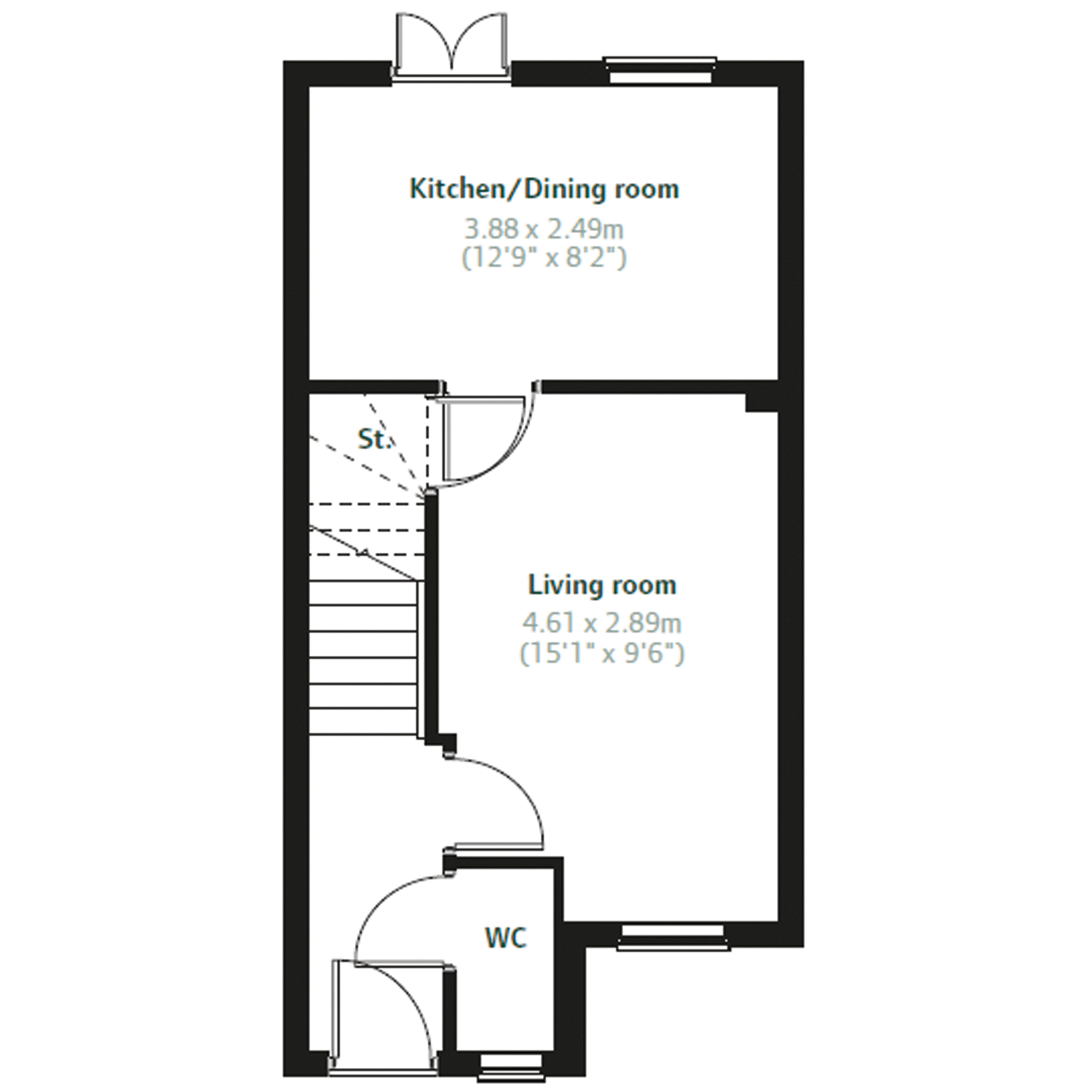 New home, 2 bed terraced house for sale in 